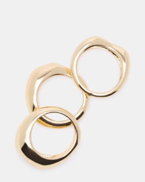 Wavy Stackable Rings Gold